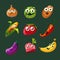 Funny Vegetable and Spice Cartoon, Vector