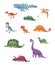 Funny vintage dinosaurs set one