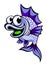 Funny violet fish