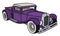 The funny violet hotrod truck