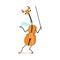 Funny Violin Musical Instrument Cartoon Character Vector Illustration