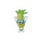 Funny wasabi mascot design with Diving glasses