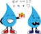 Funny Waterdrop cartoon expressions collection