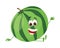 Funny Watermelon with eyes. Cartoon funny fruits characters