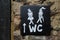 Funny wc restroom symbols man trying to look at woman in toilet