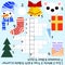 Funny winter children crossword stock vector illustration