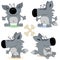 Funny wolf cub set