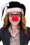 Funny woman clown