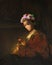 Funny Woman, Hair, Curlers, Renaissance Oil Painting