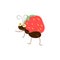 Funny wood ant cartoon illustration