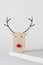 Funny wooden reindeer head