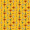 Funny yellow medical pattern