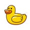 Funny yellow rubber ducky