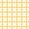 Funny yellow vector seamless pattern. Abstract geometric texture with small figures, octagons, rhombuses in square grid.