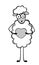 Funny young sheep