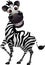 Funny zebra cartoon