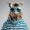 Funny Zebra In Glasses Wearing Striped Hoodie - Mike Campau Style