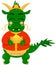 Funny zodiac green dragon chinese good fortune symbol