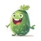 funny zucchini character. vector illustration