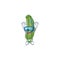 Funny zucchini mascot design with Diving glasses