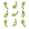 Funny zucchini - vector isolated cartoon emoticons