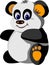 Funy Baby Panda Cartoon Animal Vector