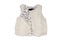 Fur vest. White fur vest for child girls for spring isolated on a white background. Child fashion