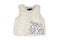 Fur vest. White fur vest for child girls for spring isolated on a white background. Child fashion