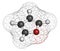 Furan heterocyclic aromatic molecule.