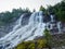Furebergfossen waterfall near Rosendal, Norway