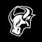 Furious bull sport vector logo concept isolated on dark background