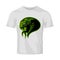 Furious green snake head sport vector logo concept isolated on white t-shirt mockup.