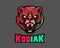 Furious Kodiak Bear Head Cartoon Mascot Logo Badge