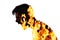 furious man rage emotion male silhouette fire