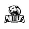 Furious panther sport vector logo concept isolated on white background.