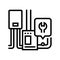 furnace repair line icon vector illustration