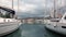 FURNARI, SICILY, ITALY - SEPT, 2019: Moored two sailing yachts at marina Portorosa
