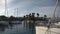FURNARI, SICILY, ITALY - SEPT, 2019: White sailing yachts and runabouts moored at marina Portorosa