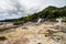 FURNAS, AZORES - Juny, 2018: Geothermal cooking in Fumarolas da Lagoa das Furnas on Sao Miguel island, Azores.