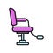 Furniture for beauty salon, hairdresser chair, barber chair vector design