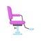 Furniture for beauty salon, hairdresser chair, barber chair vector design