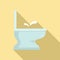 Furniture bidet icon, flat style