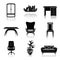 Furniture black icons