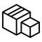 Furniture box icon outline vector. Move service