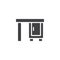 Furniture cabinet table vector icon