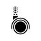furniture caster hardware fitting glyph icon vector illustration