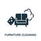 Furniture Cleaning icon. Simple illustration from laundry collection. Creative Furniture Cleaning icon for web design, templates,