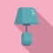 Furniture decor lamp icon flat vector. Room torcher