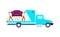Furniture delivery freight truck icon