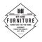 Furniture Emblem vintage set, Hipster and retro style